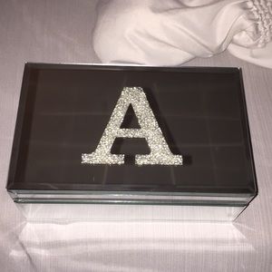 Glass mirrored jewelry box